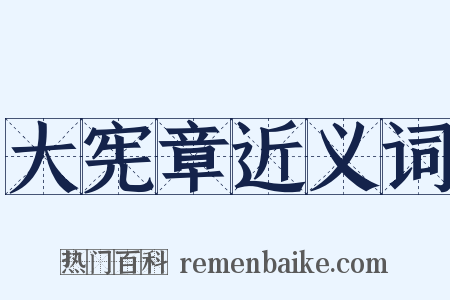 大宪章近义词是什么意思的图片